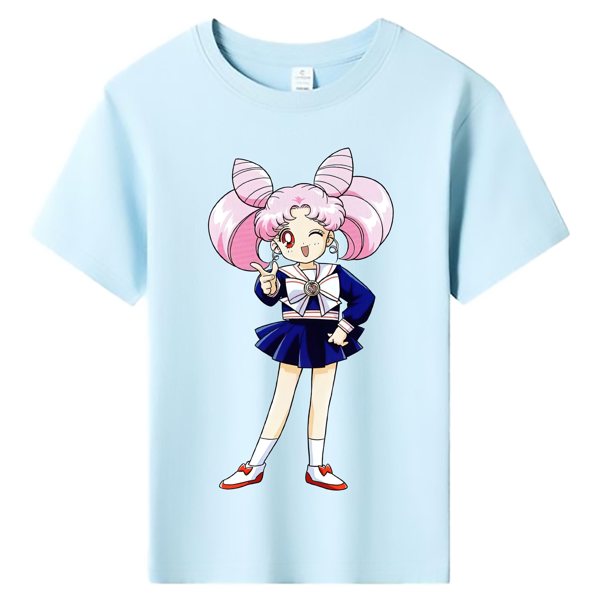 （画像用） 美少女戦士セーラームーン ちびうさ Sailor Moon Chibiusa Tsukino Usagi Small Lady Serenity 綿100％キッズTシャツ（フロントプリント）